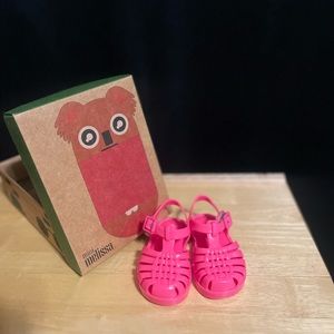 Mini Melissa pink rubber sandals